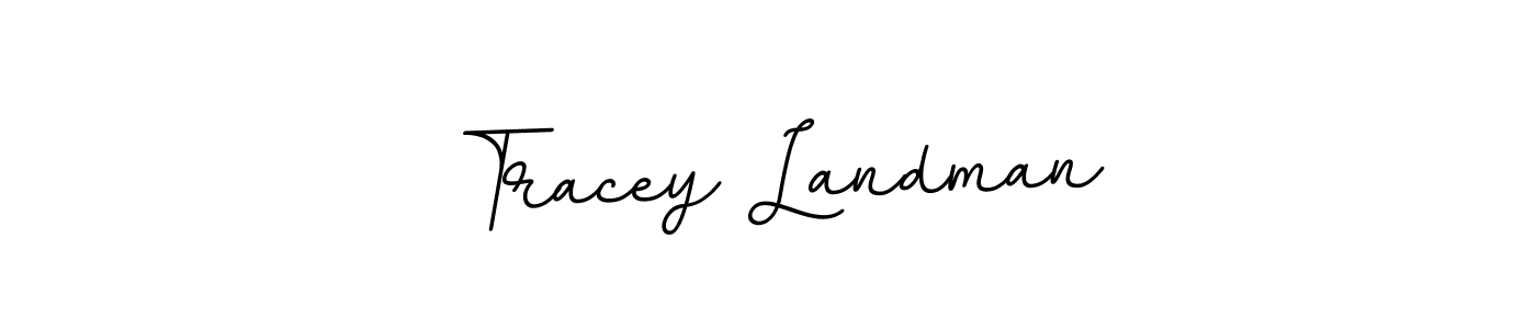 How to make Tracey Landman name signature. Use BallpointsItalic-DORy9 style for creating short signs online. This is the latest handwritten sign. Tracey Landman signature style 11 images and pictures png