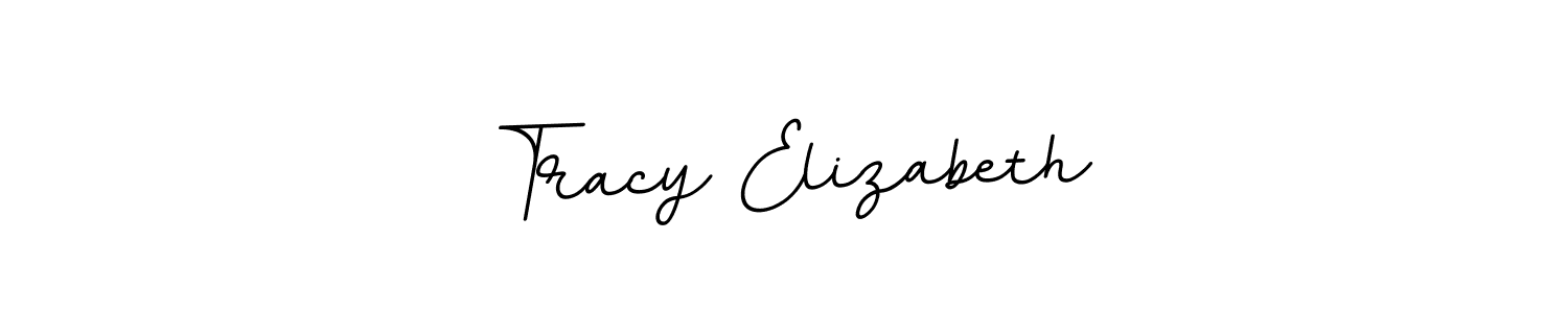 Use a signature maker to create a handwritten signature online. With this signature software, you can design (BallpointsItalic-DORy9) your own signature for name Tracy Elizabeth. Tracy Elizabeth signature style 11 images and pictures png