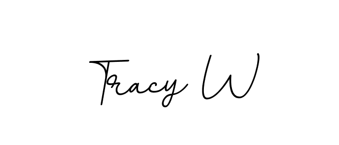 How to make Tracy W name signature. Use BallpointsItalic-DORy9 style for creating short signs online. This is the latest handwritten sign. Tracy W signature style 11 images and pictures png