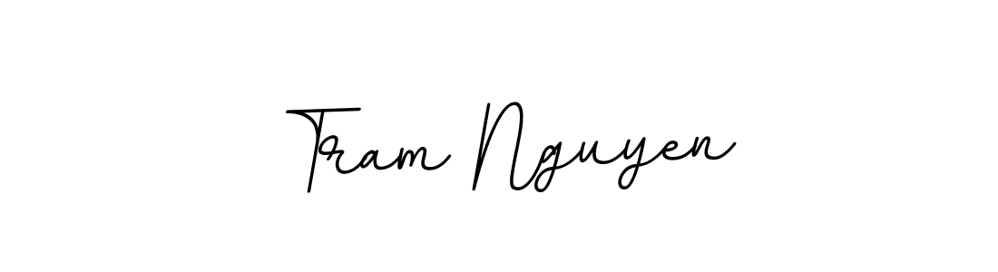 The best way (BallpointsItalic-DORy9) to make a short signature is to pick only two or three words in your name. The name Tram Nguyen include a total of six letters. For converting this name. Tram Nguyen signature style 11 images and pictures png