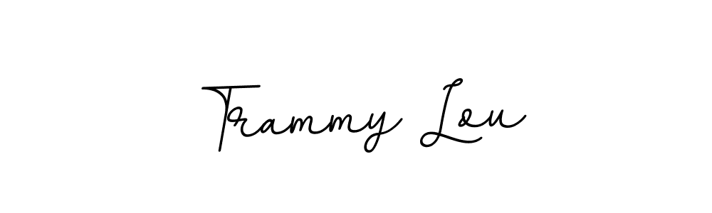 How to make Trammy Lou name signature. Use BallpointsItalic-DORy9 style for creating short signs online. This is the latest handwritten sign. Trammy Lou signature style 11 images and pictures png