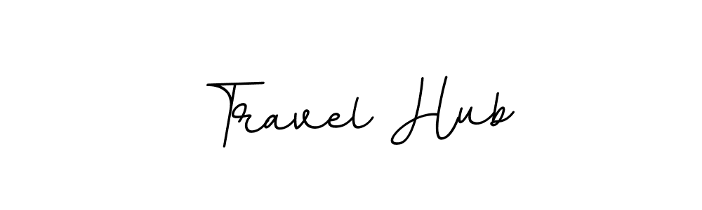 Make a beautiful signature design for name Travel Hub. With this signature (BallpointsItalic-DORy9) style, you can create a handwritten signature for free. Travel Hub signature style 11 images and pictures png