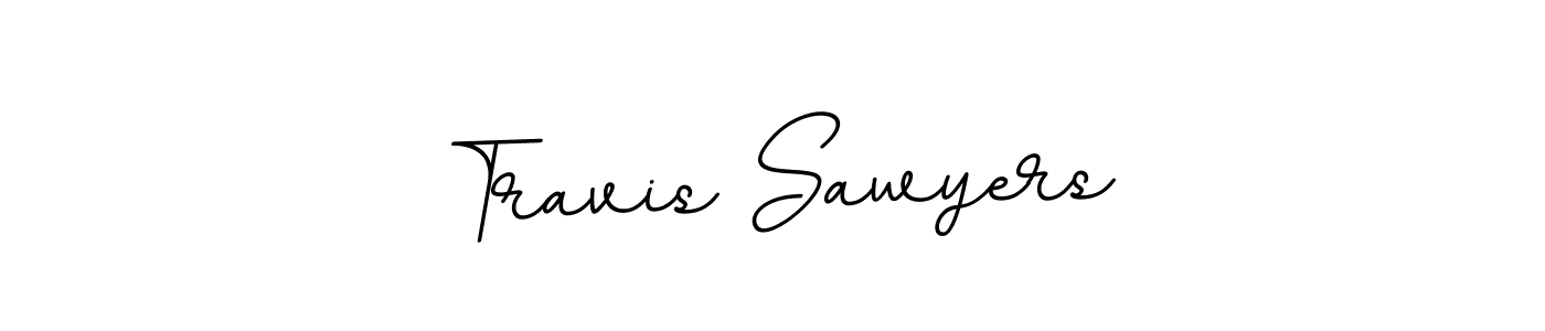 It looks lik you need a new signature style for name Travis Sawyers. Design unique handwritten (BallpointsItalic-DORy9) signature with our free signature maker in just a few clicks. Travis Sawyers signature style 11 images and pictures png