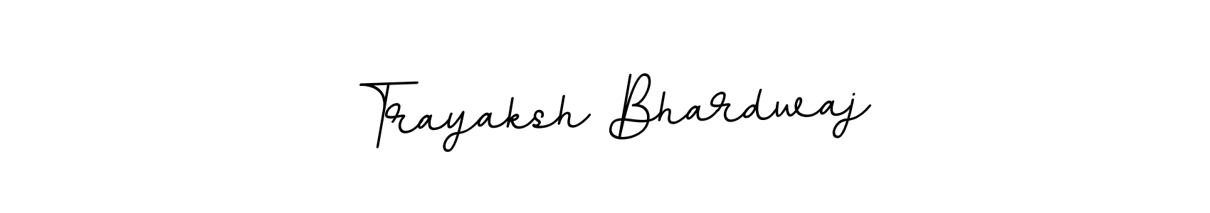 BallpointsItalic-DORy9 is a professional signature style that is perfect for those who want to add a touch of class to their signature. It is also a great choice for those who want to make their signature more unique. Get Trayaksh Bhardwaj name to fancy signature for free. Trayaksh Bhardwaj signature style 11 images and pictures png