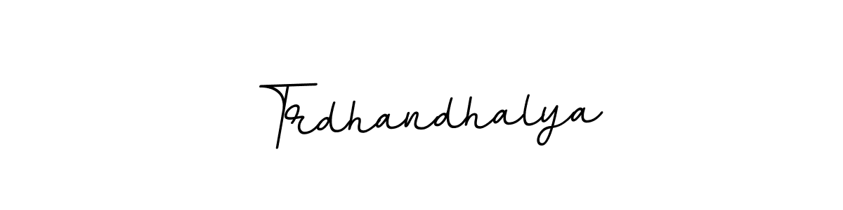 BallpointsItalic-DORy9 is a professional signature style that is perfect for those who want to add a touch of class to their signature. It is also a great choice for those who want to make their signature more unique. Get Trdhandhalya name to fancy signature for free. Trdhandhalya signature style 11 images and pictures png