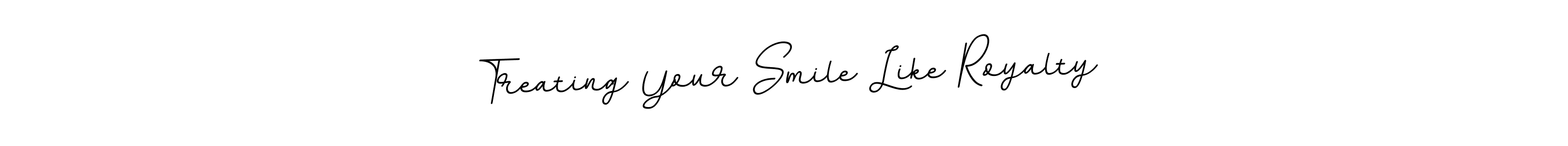 BallpointsItalic-DORy9 is a professional signature style that is perfect for those who want to add a touch of class to their signature. It is also a great choice for those who want to make their signature more unique. Get Treating Your Smile Like Royalty name to fancy signature for free. Treating Your Smile Like Royalty signature style 11 images and pictures png