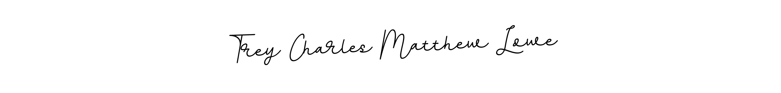 This is the best signature style for the Trey Charles Matthew Lowe name. Also you like these signature font (BallpointsItalic-DORy9). Mix name signature. Trey Charles Matthew Lowe signature style 11 images and pictures png