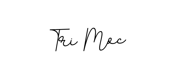 Design your own signature with our free online signature maker. With this signature software, you can create a handwritten (BallpointsItalic-DORy9) signature for name Tri Moc. Tri Moc signature style 11 images and pictures png