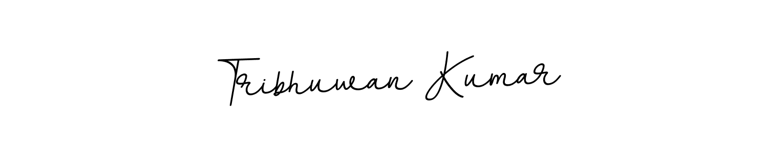 Create a beautiful signature design for name Tribhuwan Kumar. With this signature (BallpointsItalic-DORy9) fonts, you can make a handwritten signature for free. Tribhuwan Kumar signature style 11 images and pictures png