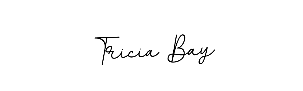 How to make Tricia Bay name signature. Use BallpointsItalic-DORy9 style for creating short signs online. This is the latest handwritten sign. Tricia Bay signature style 11 images and pictures png