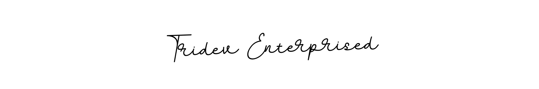 Create a beautiful signature design for name Tridev Enterprised. With this signature (BallpointsItalic-DORy9) fonts, you can make a handwritten signature for free. Tridev Enterprised signature style 11 images and pictures png