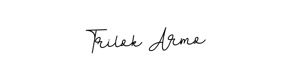This is the best signature style for the Trilok Armo name. Also you like these signature font (BallpointsItalic-DORy9). Mix name signature. Trilok Armo signature style 11 images and pictures png