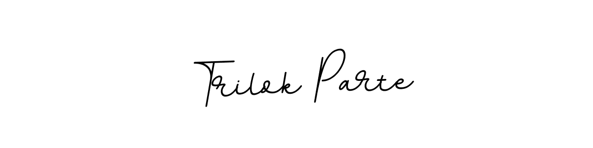 Use a signature maker to create a handwritten signature online. With this signature software, you can design (BallpointsItalic-DORy9) your own signature for name Trilok Parte. Trilok Parte signature style 11 images and pictures png