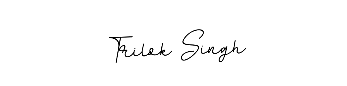 How to make Trilok Singh name signature. Use BallpointsItalic-DORy9 style for creating short signs online. This is the latest handwritten sign. Trilok Singh signature style 11 images and pictures png