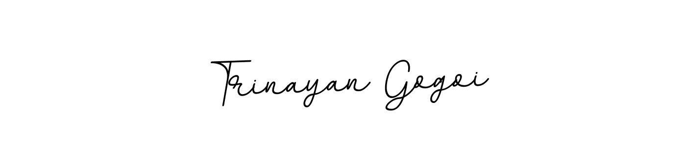 How to make Trinayan Gogoi name signature. Use BallpointsItalic-DORy9 style for creating short signs online. This is the latest handwritten sign. Trinayan Gogoi signature style 11 images and pictures png