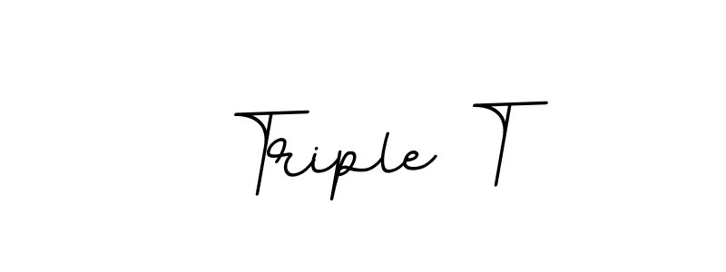 The best way (BallpointsItalic-DORy9) to make a short signature is to pick only two or three words in your name. The name Triple T include a total of six letters. For converting this name. Triple T signature style 11 images and pictures png