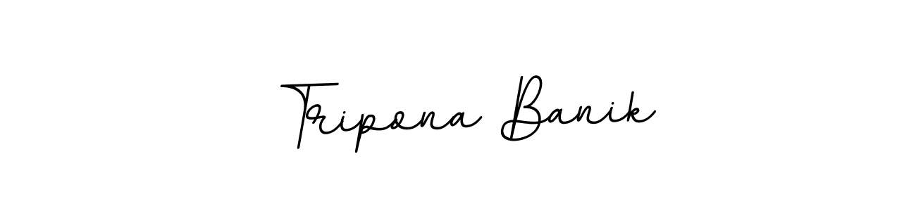 You should practise on your own different ways (BallpointsItalic-DORy9) to write your name (Tripona Banik) in signature. don't let someone else do it for you. Tripona Banik signature style 11 images and pictures png