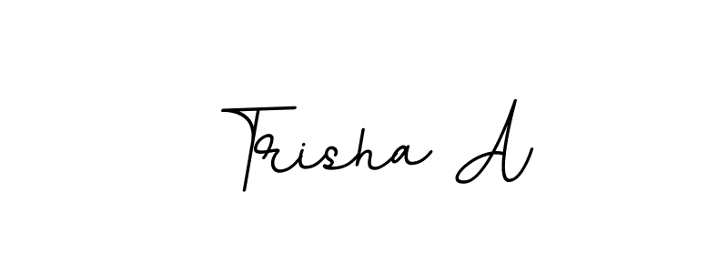 You should practise on your own different ways (BallpointsItalic-DORy9) to write your name (Trisha A) in signature. don't let someone else do it for you. Trisha A signature style 11 images and pictures png