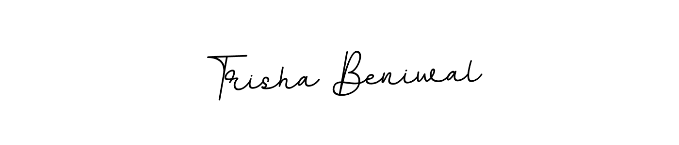 Make a beautiful signature design for name Trisha Beniwal. With this signature (BallpointsItalic-DORy9) style, you can create a handwritten signature for free. Trisha Beniwal signature style 11 images and pictures png