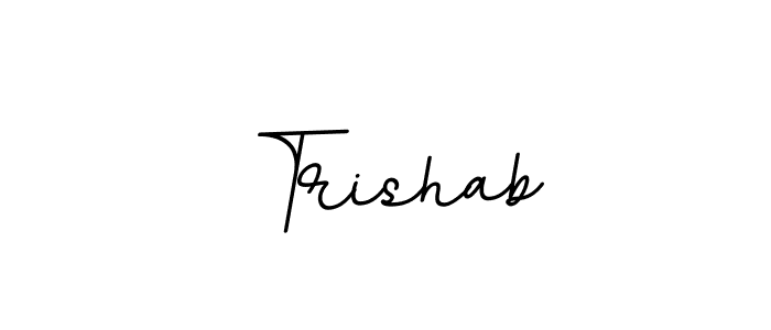 Use a signature maker to create a handwritten signature online. With this signature software, you can design (BallpointsItalic-DORy9) your own signature for name Trishab. Trishab signature style 11 images and pictures png