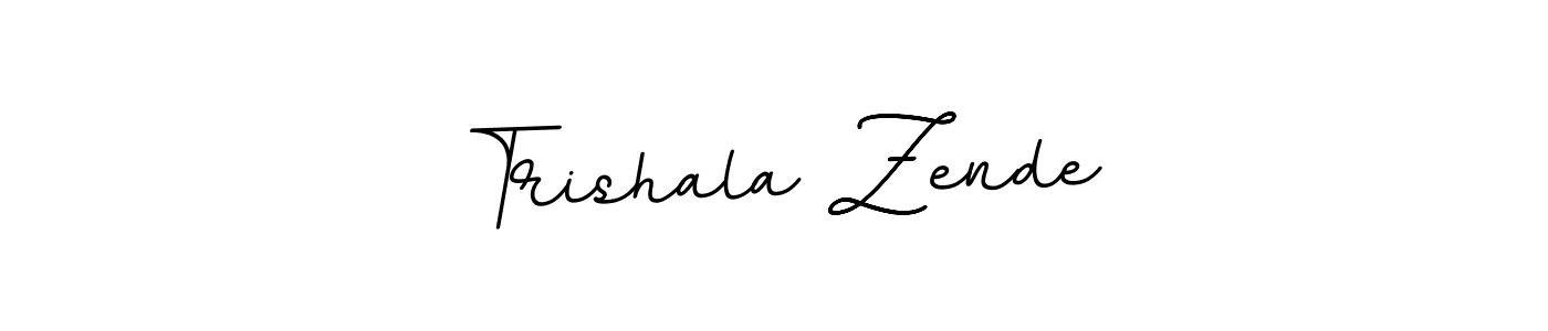 How to make Trishala Zende signature? BallpointsItalic-DORy9 is a professional autograph style. Create handwritten signature for Trishala Zende name. Trishala Zende signature style 11 images and pictures png
