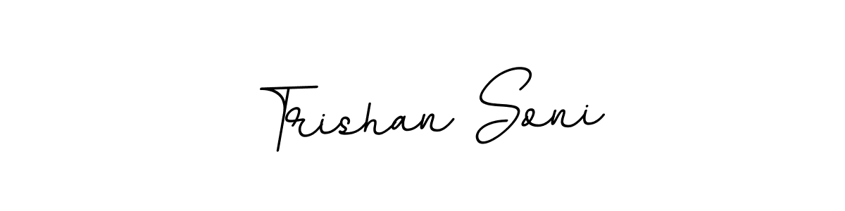 Make a beautiful signature design for name Trishan Soni. With this signature (BallpointsItalic-DORy9) style, you can create a handwritten signature for free. Trishan Soni signature style 11 images and pictures png