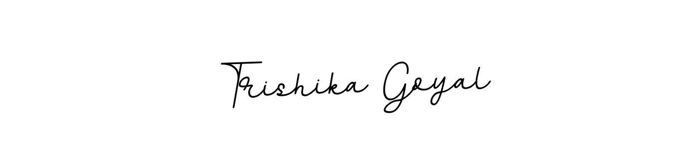 if you are searching for the best signature style for your name Trishika Goyal. so please give up your signature search. here we have designed multiple signature styles  using BallpointsItalic-DORy9. Trishika Goyal signature style 11 images and pictures png