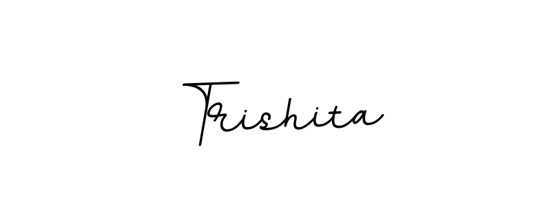 Design your own signature with our free online signature maker. With this signature software, you can create a handwritten (BallpointsItalic-DORy9) signature for name Trishita. Trishita signature style 11 images and pictures png
