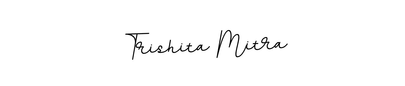 How to make Trishita Mitra name signature. Use BallpointsItalic-DORy9 style for creating short signs online. This is the latest handwritten sign. Trishita Mitra signature style 11 images and pictures png