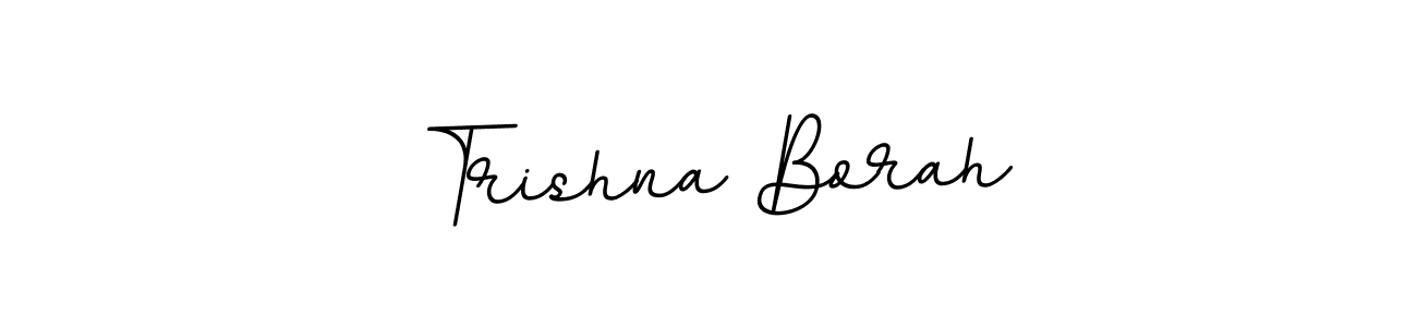 How to make Trishna Borah name signature. Use BallpointsItalic-DORy9 style for creating short signs online. This is the latest handwritten sign. Trishna Borah signature style 11 images and pictures png