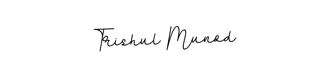 How to make Trishul Munod name signature. Use BallpointsItalic-DORy9 style for creating short signs online. This is the latest handwritten sign. Trishul Munod signature style 11 images and pictures png