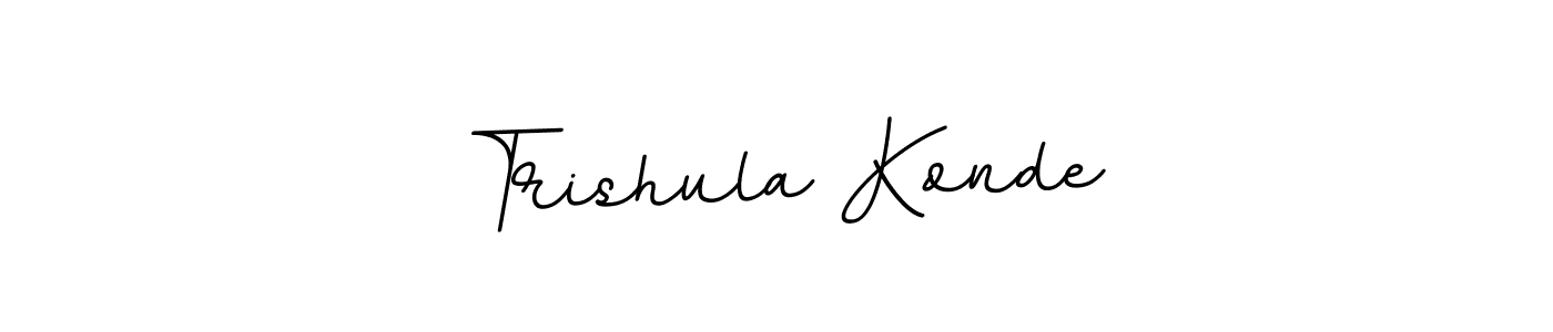 The best way (BallpointsItalic-DORy9) to make a short signature is to pick only two or three words in your name. The name Trishula Konde include a total of six letters. For converting this name. Trishula Konde signature style 11 images and pictures png