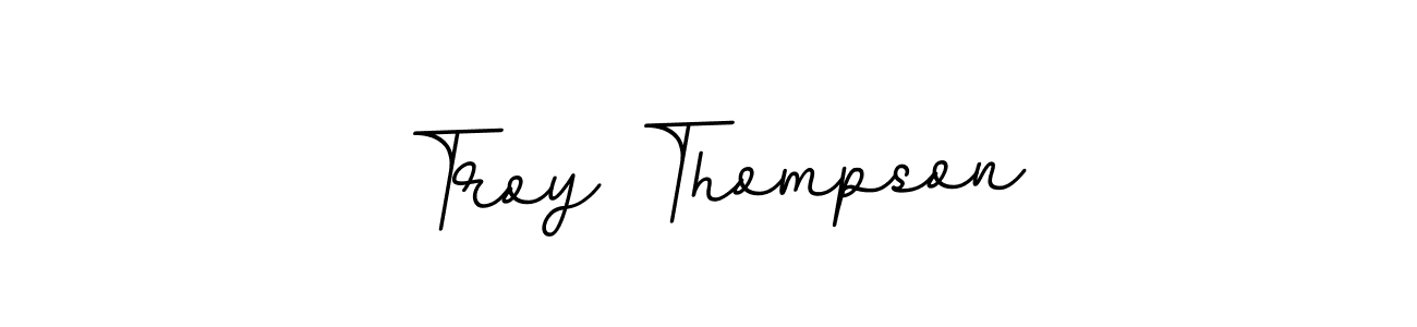 How to make Troy Thompson name signature. Use BallpointsItalic-DORy9 style for creating short signs online. This is the latest handwritten sign. Troy Thompson signature style 11 images and pictures png