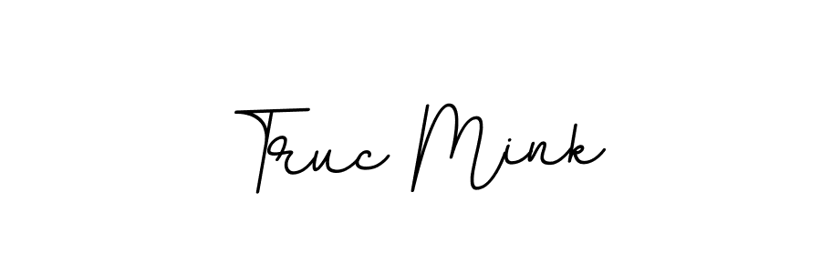 Create a beautiful signature design for name Truc Mink. With this signature (BallpointsItalic-DORy9) fonts, you can make a handwritten signature for free. Truc Mink signature style 11 images and pictures png