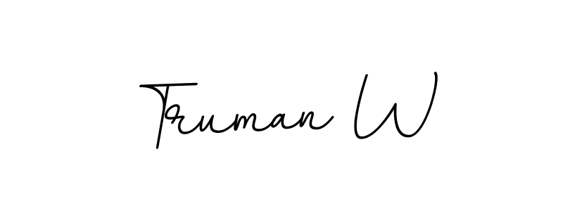 Also You can easily find your signature by using the search form. We will create Truman W name handwritten signature images for you free of cost using BallpointsItalic-DORy9 sign style. Truman W signature style 11 images and pictures png