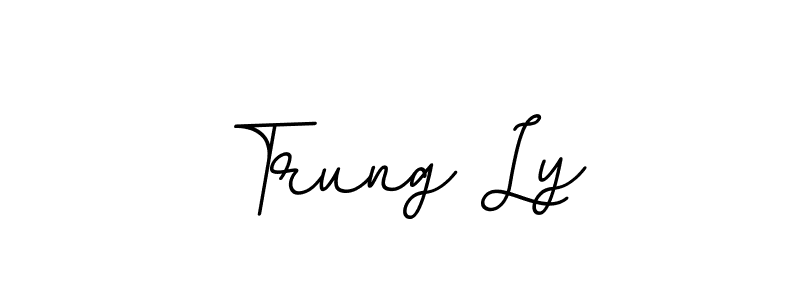 Design your own signature with our free online signature maker. With this signature software, you can create a handwritten (BallpointsItalic-DORy9) signature for name Trung Ly. Trung Ly signature style 11 images and pictures png