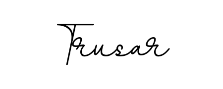 Designed for modern professionals: Trusar name signature crafted with BallpointsItalic-DORy9 script. Ready for digital PDF workflows. Trusar signature style 11 images and pictures png