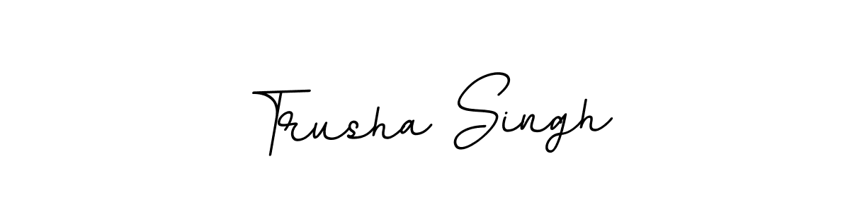 Make a beautiful signature design for name Trusha Singh. With this signature (BallpointsItalic-DORy9) style, you can create a handwritten signature for free. Trusha Singh signature style 11 images and pictures png