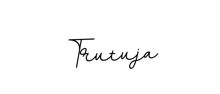 if you are searching for the best signature style for your name Trutuja. so please give up your signature search. here we have designed multiple signature styles  using BallpointsItalic-DORy9. Trutuja signature style 11 images and pictures png
