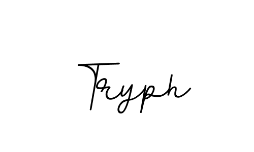 Use a signature maker to create a handwritten signature online. With this signature software, you can design (BallpointsItalic-DORy9) your own signature for name Tryph. Tryph signature style 11 images and pictures png
