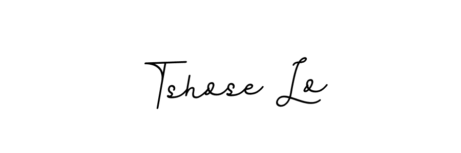 How to make Tshose Lo name signature. Use BallpointsItalic-DORy9 style for creating short signs online. This is the latest handwritten sign. Tshose Lo signature style 11 images and pictures png