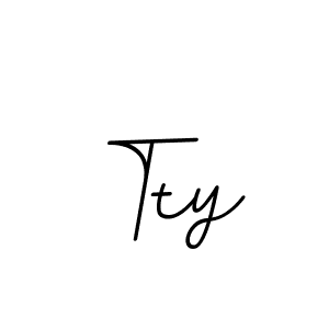 How to make Tty name signature. Use BallpointsItalic-DORy9 style for creating short signs online. This is the latest handwritten sign. Tty signature style 11 images and pictures png