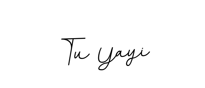 Use a signature maker to create a handwritten signature online. With this signature software, you can design (BallpointsItalic-DORy9) your own signature for name Tu Yayi. Tu Yayi signature style 11 images and pictures png