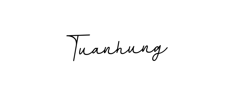 How to make Tuanhung name signature. Use BallpointsItalic-DORy9 style for creating short signs online. This is the latest handwritten sign. Tuanhung signature style 11 images and pictures png