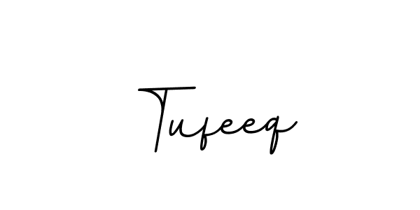 Create a beautiful signature design for name Tufeeq. With this signature (BallpointsItalic-DORy9) fonts, you can make a handwritten signature for free. Tufeeq signature style 11 images and pictures png