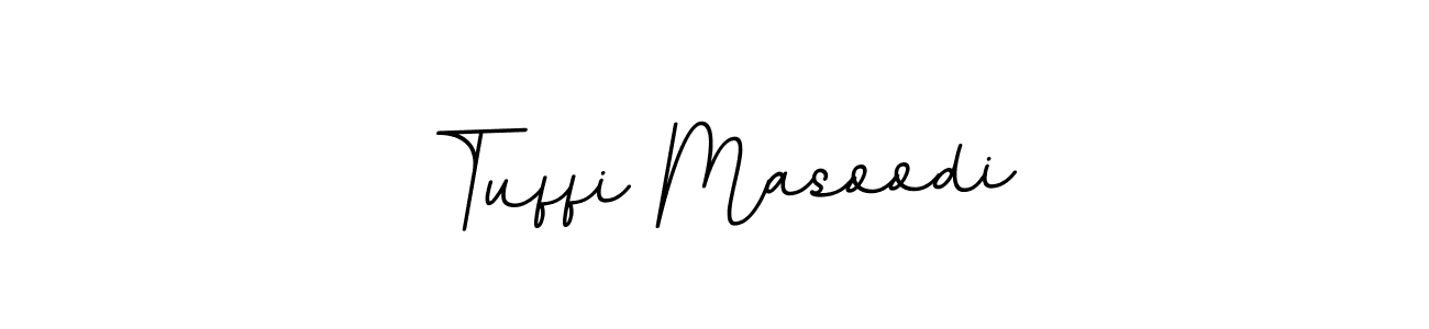 How to make Tuffi Masoodi name signature. Use BallpointsItalic-DORy9 style for creating short signs online. This is the latest handwritten sign. Tuffi Masoodi signature style 11 images and pictures png