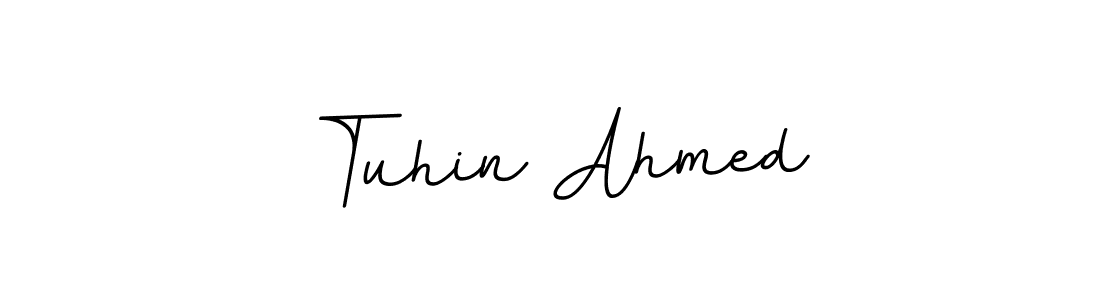 The best way (BallpointsItalic-DORy9) to make a short signature is to pick only two or three words in your name. The name Tuhin Ahmed include a total of six letters. For converting this name. Tuhin Ahmed signature style 11 images and pictures png