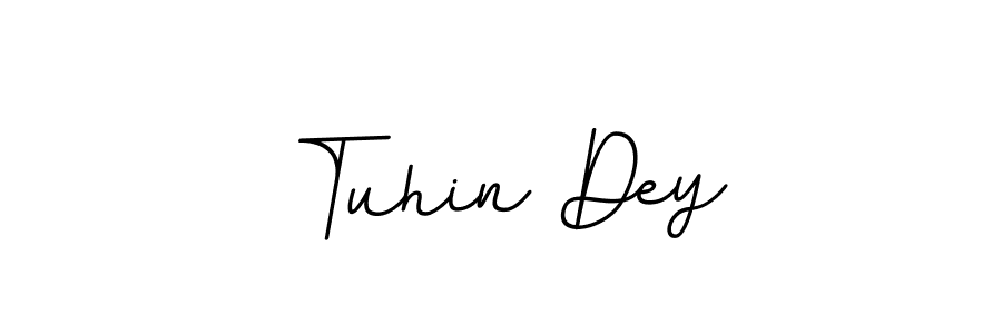 How to make Tuhin Dey name signature. Use BallpointsItalic-DORy9 style for creating short signs online. This is the latest handwritten sign. Tuhin Dey signature style 11 images and pictures png