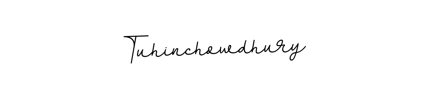 How to make Tuhinchowdhury name signature. Use BallpointsItalic-DORy9 style for creating short signs online. This is the latest handwritten sign. Tuhinchowdhury signature style 11 images and pictures png