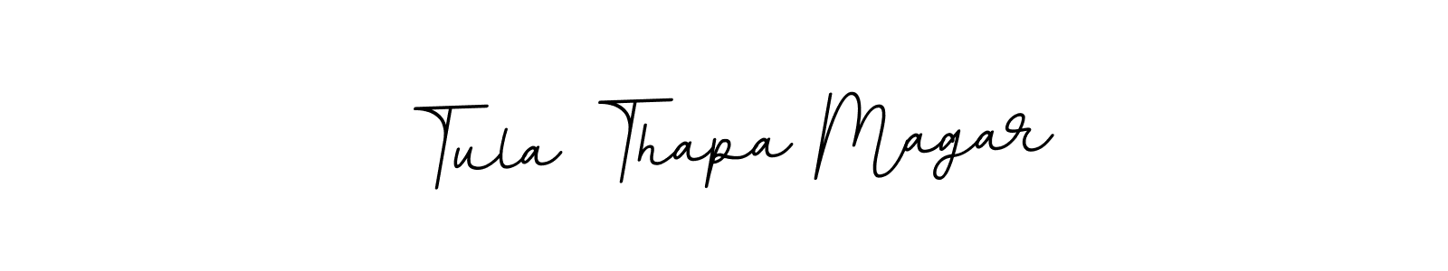 Design your own signature with our free online signature maker. With this signature software, you can create a handwritten (BallpointsItalic-DORy9) signature for name Tula Thapa Magar. Tula Thapa Magar signature style 11 images and pictures png